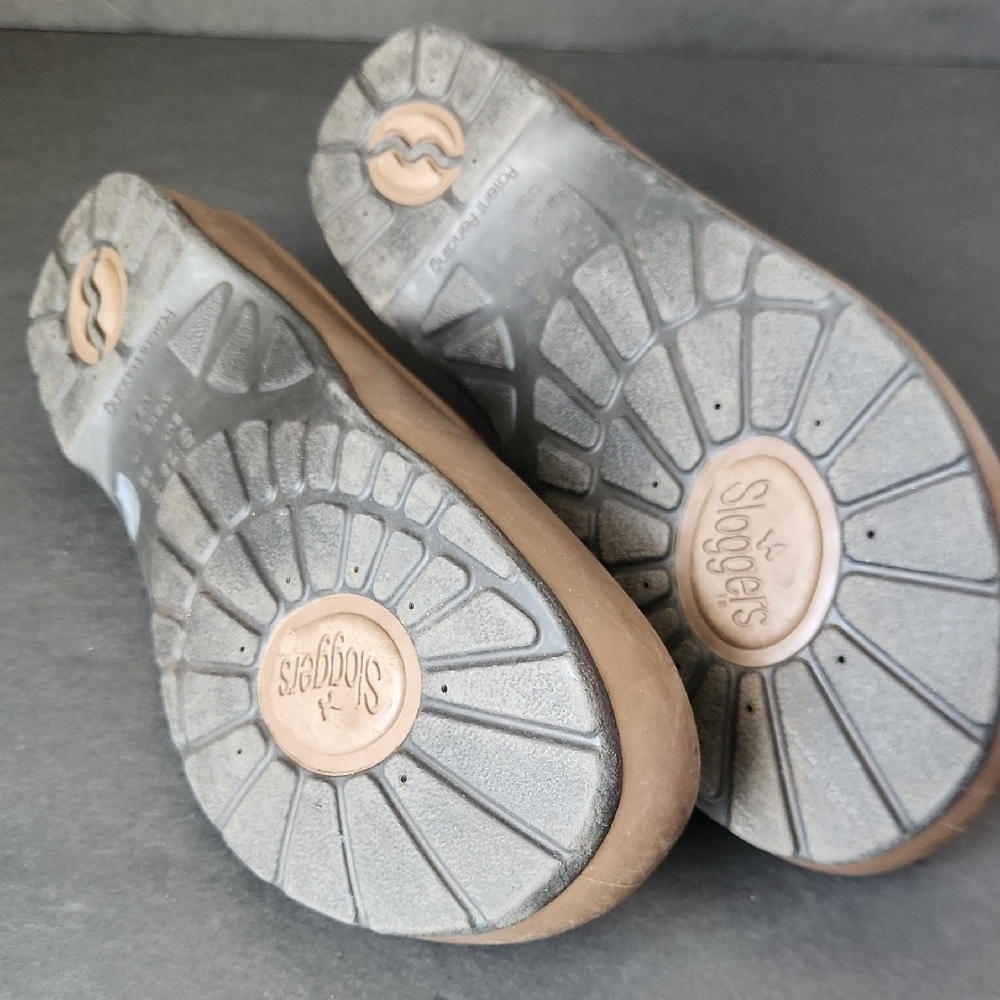 Sloggers Tan Slip-On Clogs - Picture 6 of 7